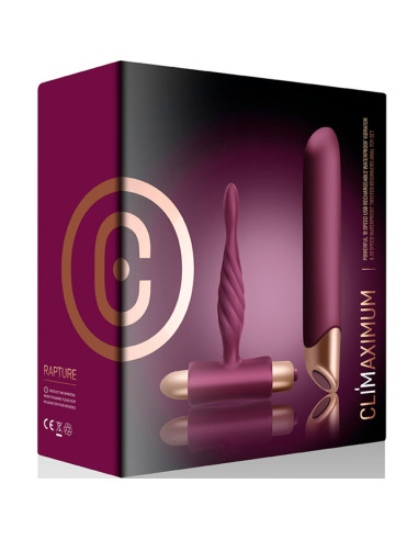 CLIMAXIMUM RAPTURE KIT VIBRADOR CLASICO PLUG ANAL PRINCIPIANTES
