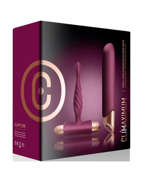 CLIMAXIMUM RAPTURE KIT VIBRADOR CLASICO PLUG ANAL PRINCIPIANTES