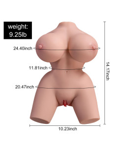 XISE FRIEDA TORSO REALISTICO FEMENINO CON VIBRACION 36 CM 2