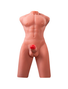 XISE JASON HALF BODY TORSO REALISTICO MASCULINO CON THRUSTING Y VIBRACION 55 CM