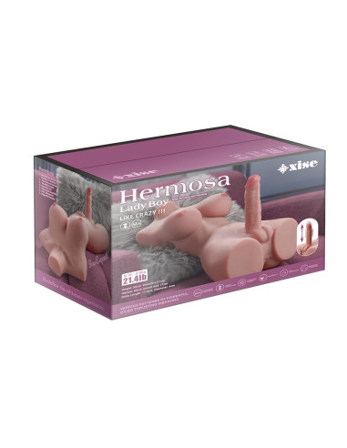 XISE HERMOSA LADY BOY TORSO FEMENINO CON DILDO CON VIBRACION Y THRUSTING 49 CM