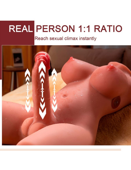 XISE MIAH LADY BOY TORSO FEMENINO CON DILDO CON VIBRACION Y THRUSTING 55 CM XISE MIAH LADY BOY TORSO FEMENINO CON DILDO CON VIBRACION Y THRUSTING 55 CM