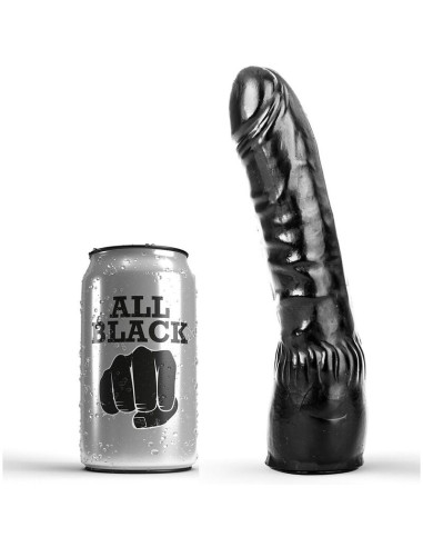 ALL BLACK DILDO NEGRO REALISTICO 20 CM