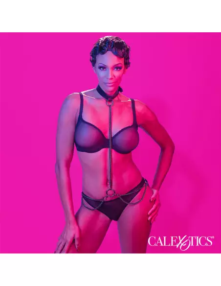 CALEXOTICS EUPHORIA COLLAR HALTER Y CORREA CON CADENA