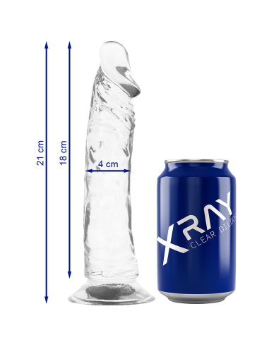 X RAY CLEAR DILDO TRANSPARENTE 21 CM O 4 CM