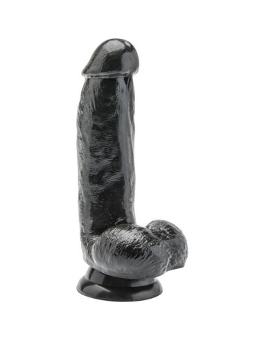GET REAL DILDO 12 CM CON TESTICULOS NEGRO