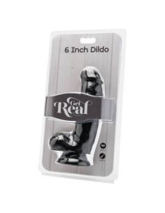 GET REAL DILDO 12 CM CON TESTICULOS NEGRO 2