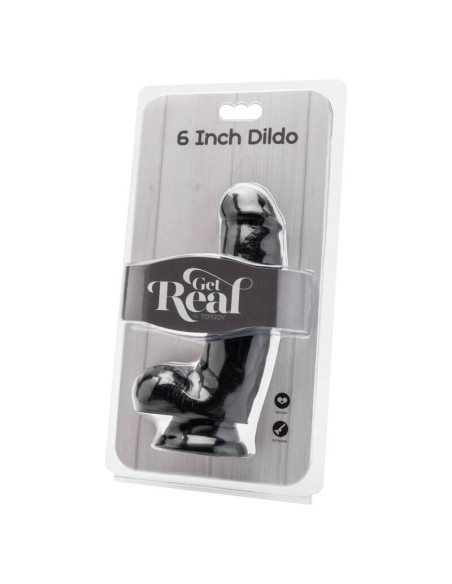 GET REAL DILDO 12 CM CON TESTICULOS NEGRO GET REAL DILDO 12 CM CON TESTICULOS NEGRO