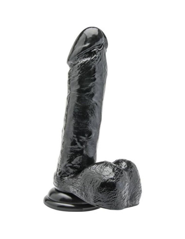 GET REAL DILDO 18 CM CON TESTICULOS NEGRO