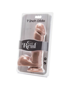 GET REAL DILDO 18 CM CON TESTICULOS NATURAL 2