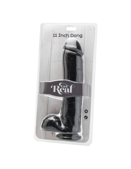 GET REAL DILDO 28 CM CON TESTICULOS NEGRO GET REAL DILDO 28 CM CON TESTICULOS NEGRO
