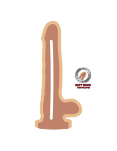 GET REAL DUAL DENSITY DILDO 12 CM CON TESTICULOS NATURAL 2