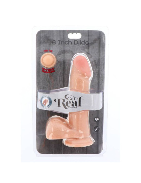 GET REAL DUAL DENSITY DILDO 18 CM CON TESTICULOS NATURAL GET REAL DUAL DENSITY DILDO 18 CM CON TESTICULOS NATURAL