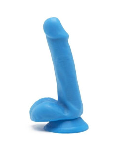GET REAL HAPPY DICKS DILDO 12 CM CON TESTICULOS AZUL