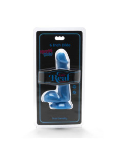 GET REAL HAPPY DICKS DILDO 12 CM CON TESTICULOS AZUL 2
