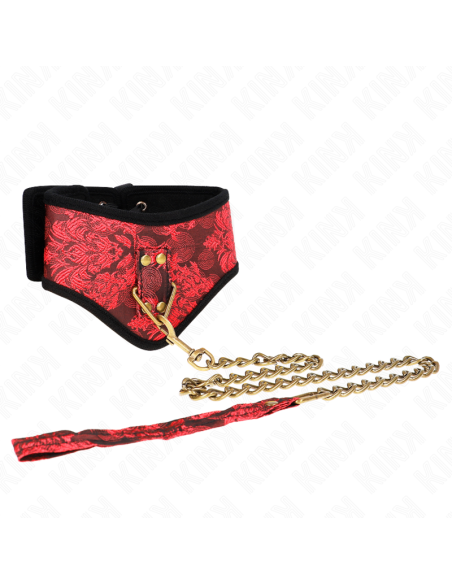 KINK COLLAR CON CORREA DE ENCAJE 75 CM MODELO SCANDAL 44 X 10 CM