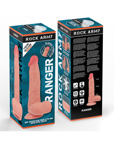 ROCKARMY RANGER DILDO REALISTA DUAL DENSITY LIQUID SILICONE 22 CM O 36 CM