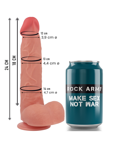 ROCKARMY RAPTOR DILDO REALISTA DUAL DENSITY LIQUID SILICONE 24 CM O 44 CM