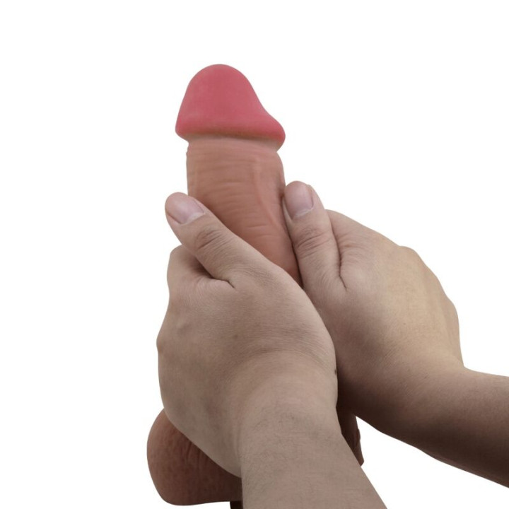 PRETTY LOVE SLIDING SKIN SERIES DILDO REALISTICO CON VENTOSA PIEL DESLIZANTE MULATO 234 CM