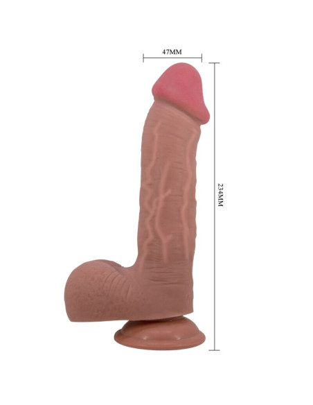 PRETTY LOVE SLIDING SKIN SERIES DILDO REALISTICO CON VENTOSA PIEL DESLIZANTE MULATO 234 CM PRETTY LOVE SLIDING SKIN SERIES DILDO REALISTICO CON VENTOSA PIEL DESLIZANTE MULATO 234 CM