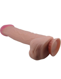 PRETTY LOVE SLIDING SKIN SERIES DILDO REALISTICO CON VENTOSA PIEL DESLIZANTE MORENO 26 CM 2