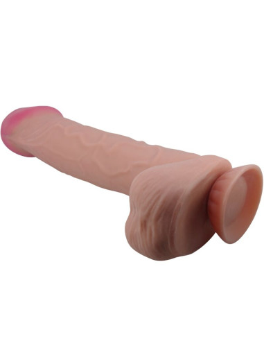 PRETTY LOVE SLIDING SKIN SERIES DILDO REALISTICO CON VENTOSA PIEL DESLIZANTE MORENO 26 CM