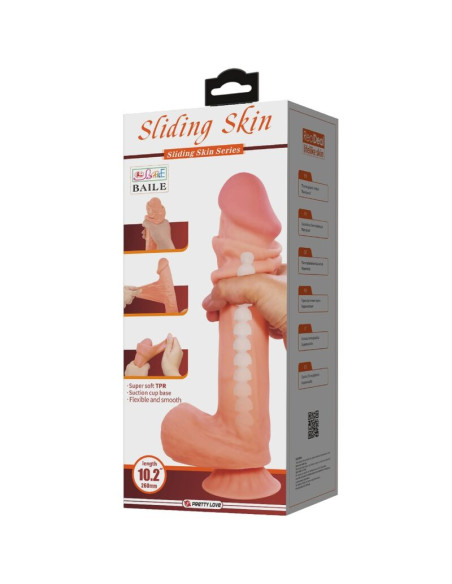 PRETTY LOVE SLIDING SKIN SERIES DILDO REALISTICO CON VENTOSA PIEL DESLIZANTE MORENO 26 CM PRETTY LOVE SLIDING SKIN SERIES DILDO REALISTICO CON VENTOSA PIEL DESLIZANTE MORENO 26 CM