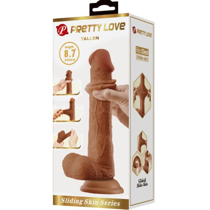 PRETTY LOVE TALLEN DILDO REALISTICO 22 CM MULATO