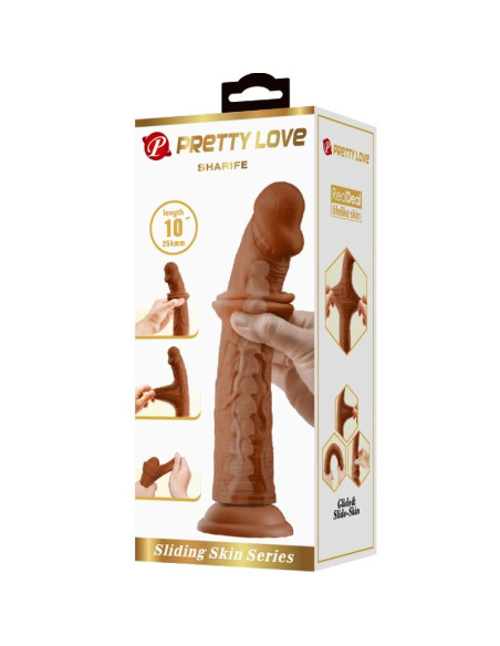 PRETTY LOVE SHARIFE DILDO REALISTICO 25 CM MULATO