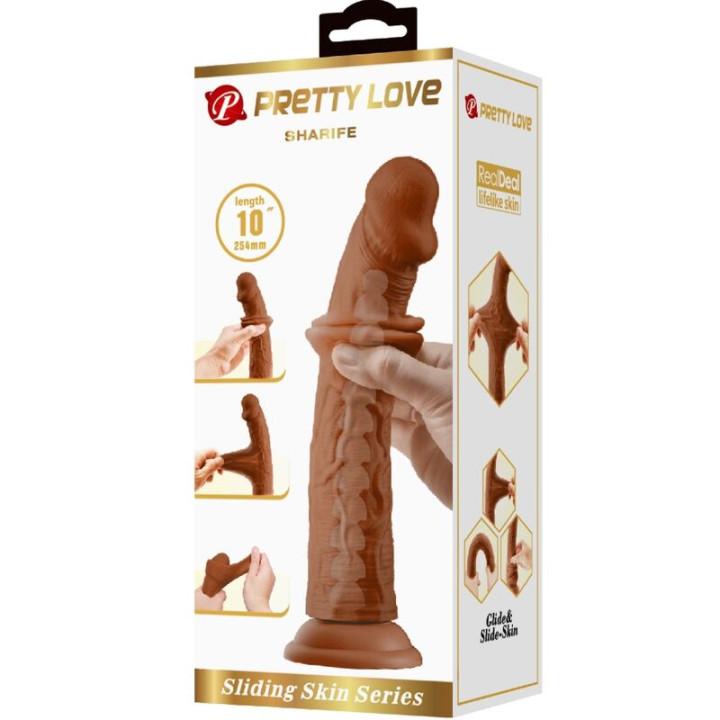 PRETTY LOVE SHARIFE DILDO REALISTICO 25 CM MULATO