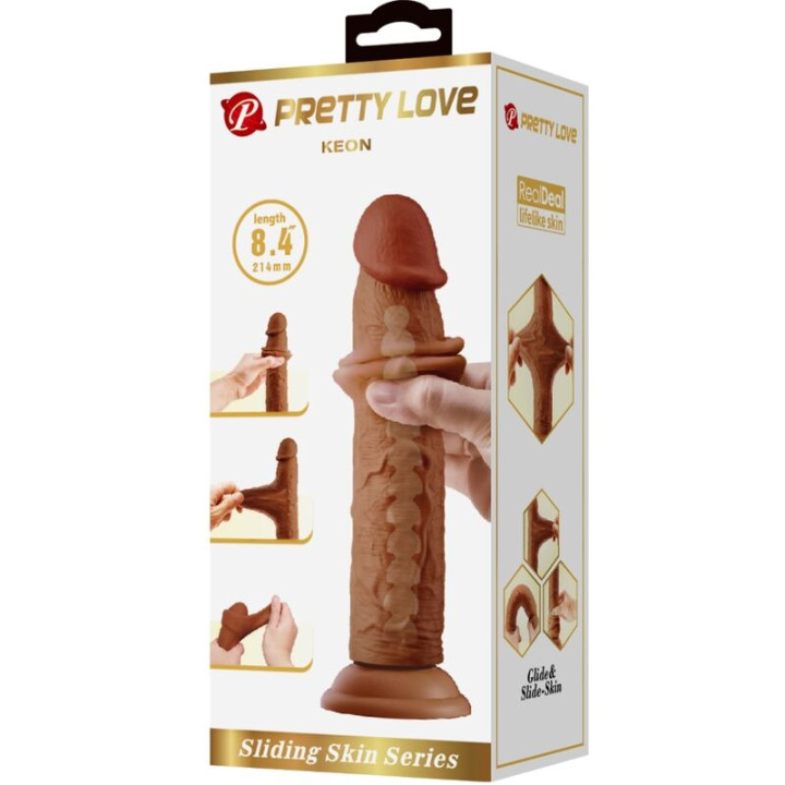 PRETTY LOVE KEON DILDO REALISTICO 21 CM MULATO
