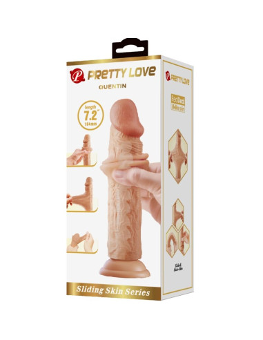 PRETTY LOVE QUENTIN DILDO REALISTICO 18 CM NATURAL