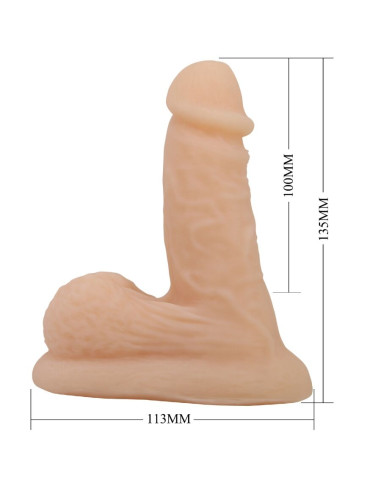 PRETTY LOVE WILDON DILDO ULTRA REALISTICO Y ELASTICO 10 CM NATURAL