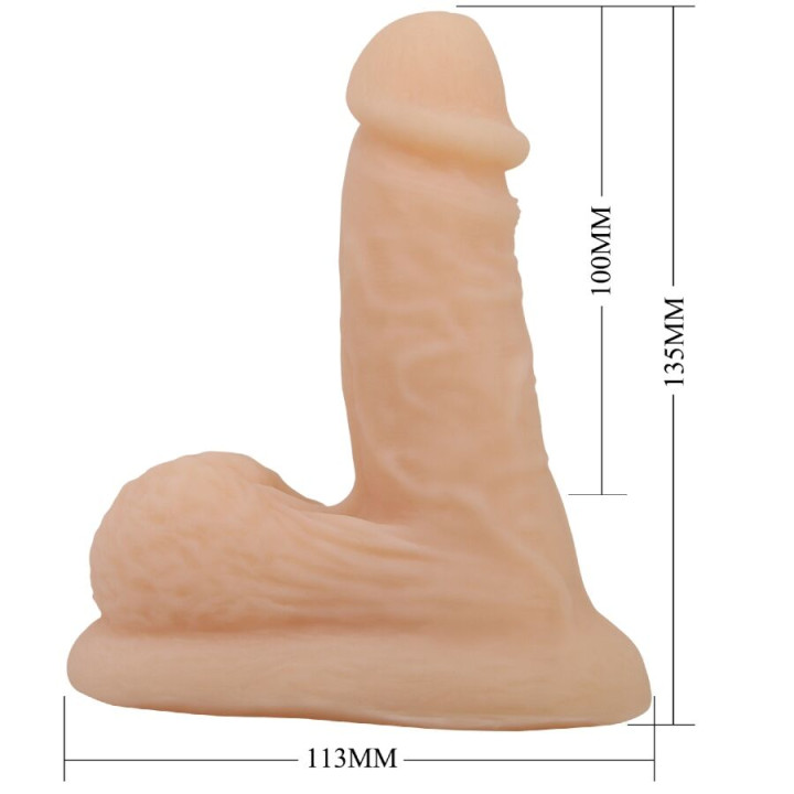 PRETTY LOVE WILDON DILDO ULTRA REALISTICO Y ELASTICO 10 CM NATURAL
