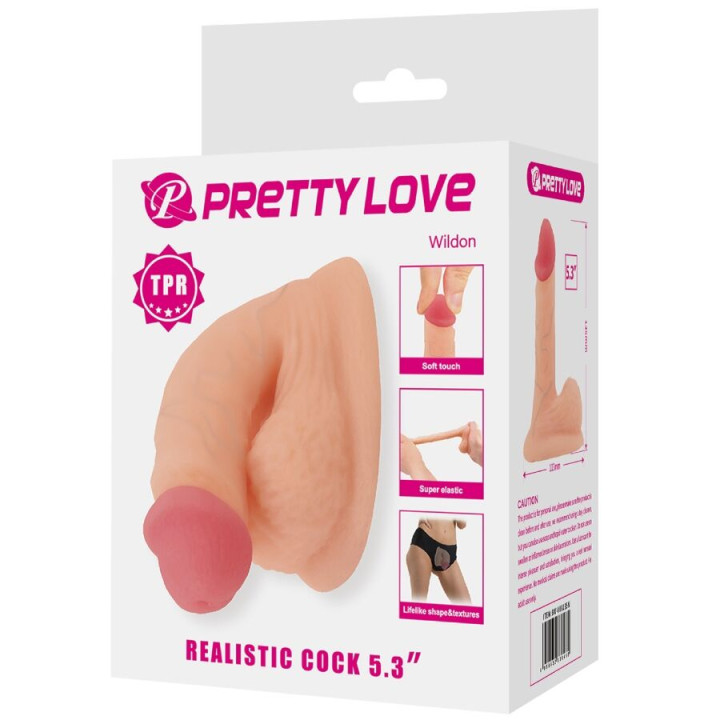 PRETTY LOVE WILDON DILDO ULTRA REALISTICO Y ELASTICO 10 CM NATURAL
