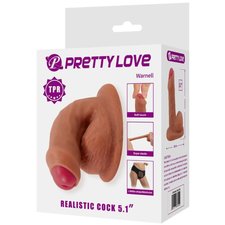 PRETTY LOVE WARNELL DILDO ULTRA REALISTICO Y ELASTICO 95 CM MULATO