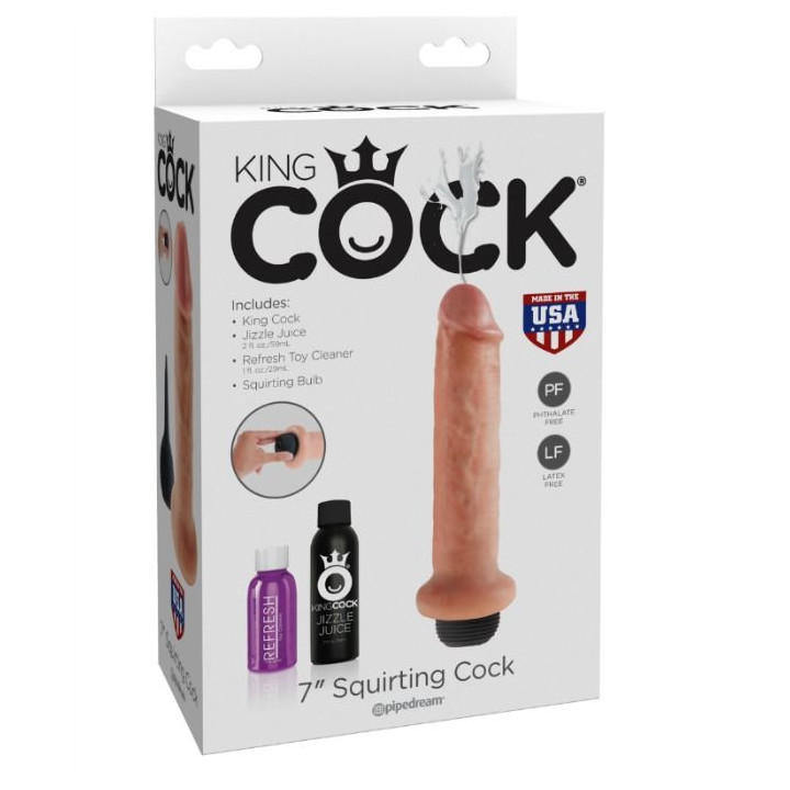 KING COCK DILDO SQUIRTING 178 CM NATURAL