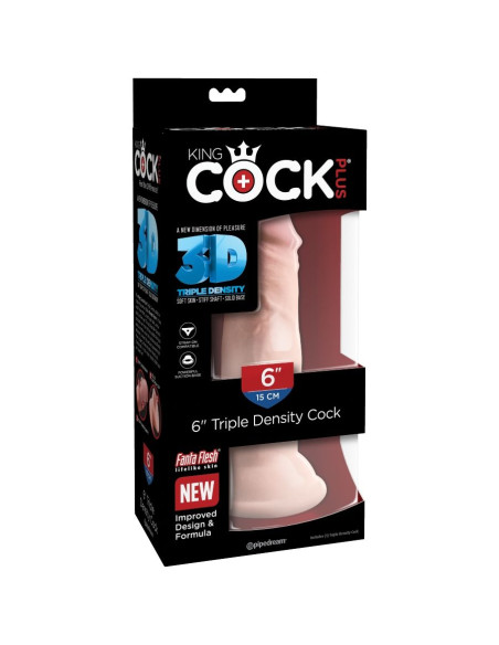 KING COCK DILDO TRIPLE DENSIDAD 15 CM KING COCK DILDO TRIPLE DENSIDAD 15 CM