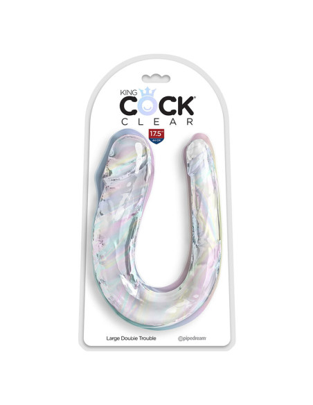 KING COCK DOUBLE TROUBLE DILDO DOBLE 44 CM TRANSPARENTE KING COCK DOUBLE TROUBLE DILDO DOBLE 44 CM TRANSPARENTE