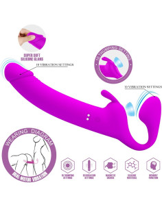PRETTY LOVE ZANINI DILDO STRAP ON SIN ARNES 10 VIBRACIONES MORADO 2
