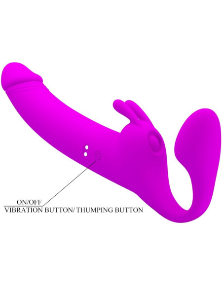 PRETTY LOVE ZANINI DILDO STRAP ON SIN ARNES 10 VIBRACIONES MORADO PRETTY LOVE ZANINI DILDO STRAP ON SIN ARNES 10 VIBRACIONES MORADO