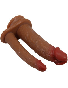 PRETTY LOVE GORAN DOBLE DILDO REALISTICO NATURAL MULATO 2