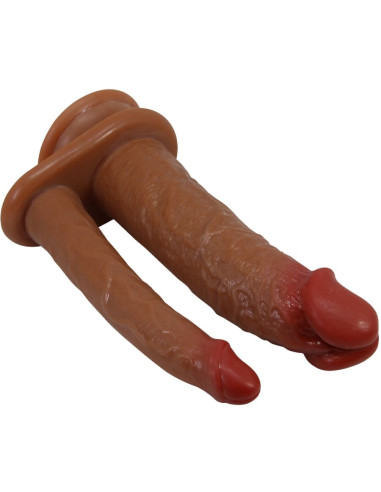 PRETTY LOVE HULBERT DOBLE DILDO REALISTICO CON VIBRACION MULATO