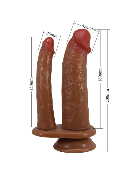 PRETTY LOVE HULBERT DOBLE DILDO REALISTICO CON VIBRACION MULATO PRETTY LOVE HULBERT DOBLE DILDO REALISTICO CON VIBRACION MULATO