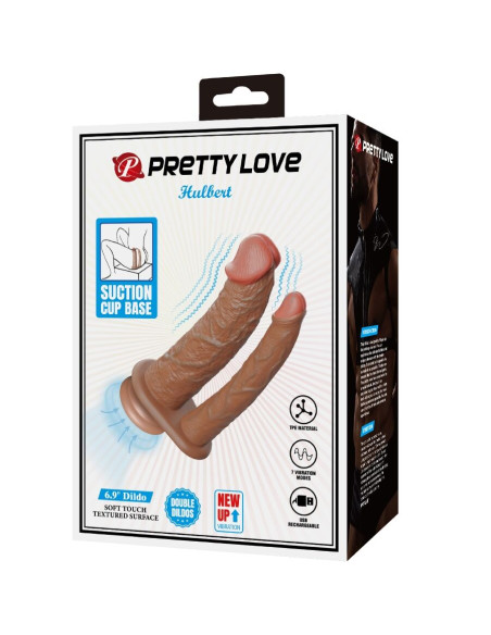 PRETTY LOVE HULBERT DOBLE DILDO REALISTICO CON VIBRACION MULATO PRETTY LOVE HULBERT DOBLE DILDO REALISTICO CON VIBRACION MULATO