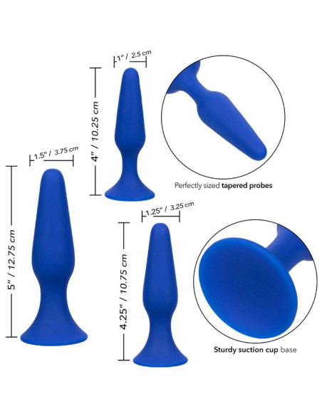 CALEXOTICS ADMIRAL KIT 3 PLUG ANAL AZUL