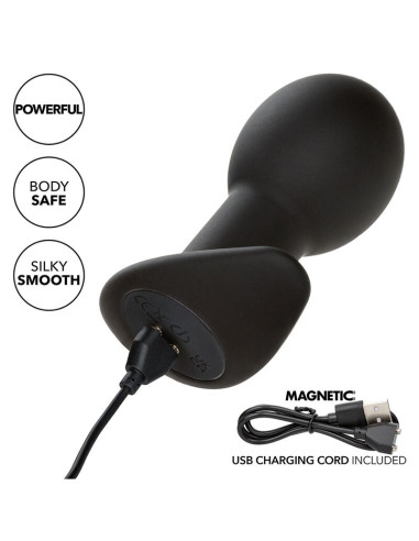 CALEXOTICS ROCK BOTTOM PLUG ANAL 10 VIBRACIONES SILICONA NEGRO