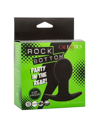 CALEXOTICS ROCK BOTTOM PLUG ANAL 10 VIBRACIONES SILICONA NEGRO