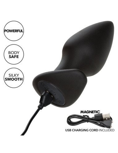 CALEXOTICS ROCK BOTTOM PERFECT PLUG ANAL 10 VIBRACIONES SILICONA NEGRO