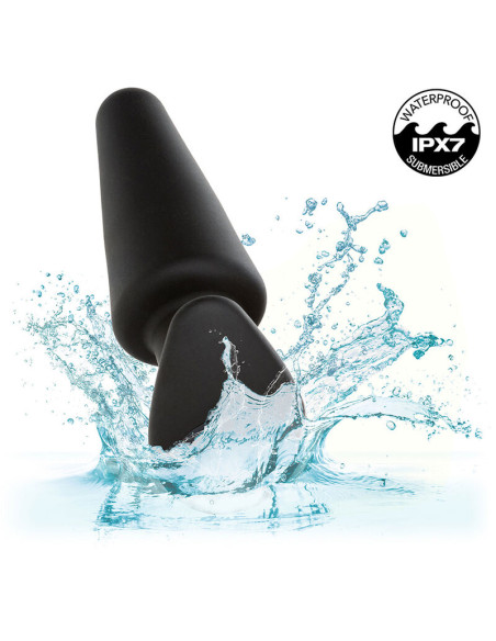 CALEXOTICS ROCK BOTTOM PLUG ANAL CONICO 10 VIBRACIONES SILICONA NEGRO CALEXOTICS ROCK BOTTOM PLUG ANAL CONICO 10 VIBRACIONES SILICONA NEGRO